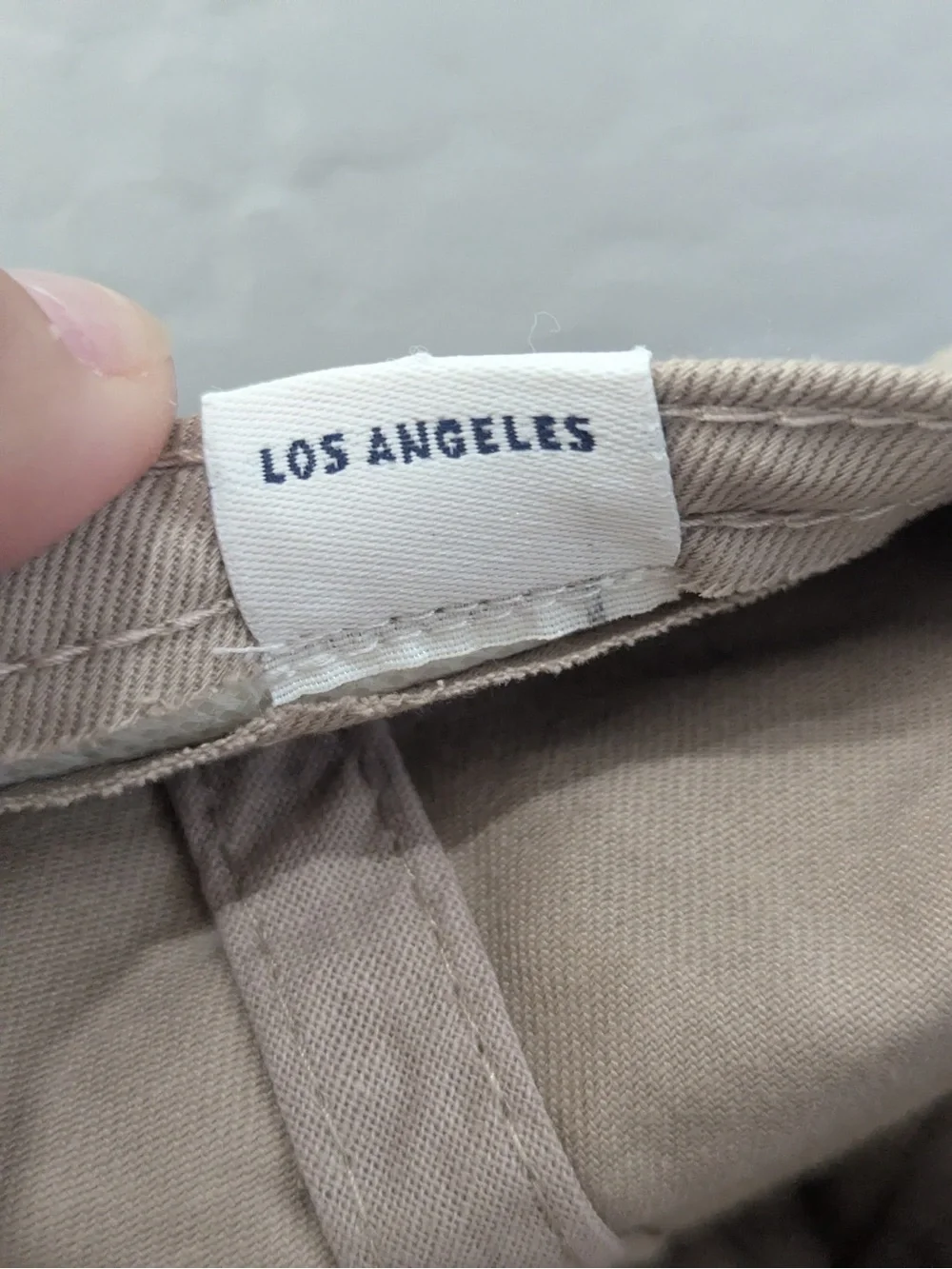 Clare V Tan Baseball Cap with Orange CIAO Embroidery
